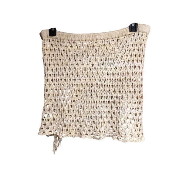 Bohemian Western Tan Crochet Swimsuit Skirt Cover Up Sz 18W - Picture 11 of 11